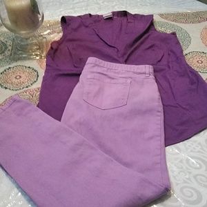 Purple shirt and Pants🥀